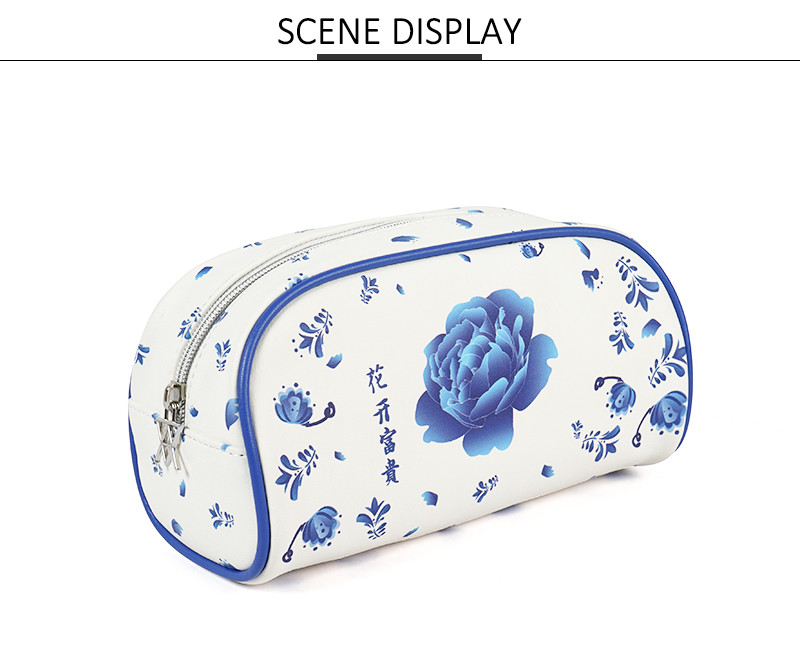 Waterproof Digital Printing PU Cosmetic Bag For Travel