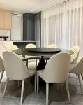 Creative Rock Plate Luxury Hotel Furniture Rotating Round Table Chairs