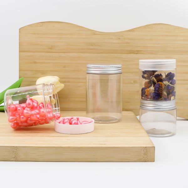 Customizable Colors Plastic Cosmetic Jar with Wide-mouth Design and Leak-proof Screw Cap