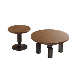 China Wood Top Circle Coffee Table Oak Small Round Coffee Table Matt Finish wholesale