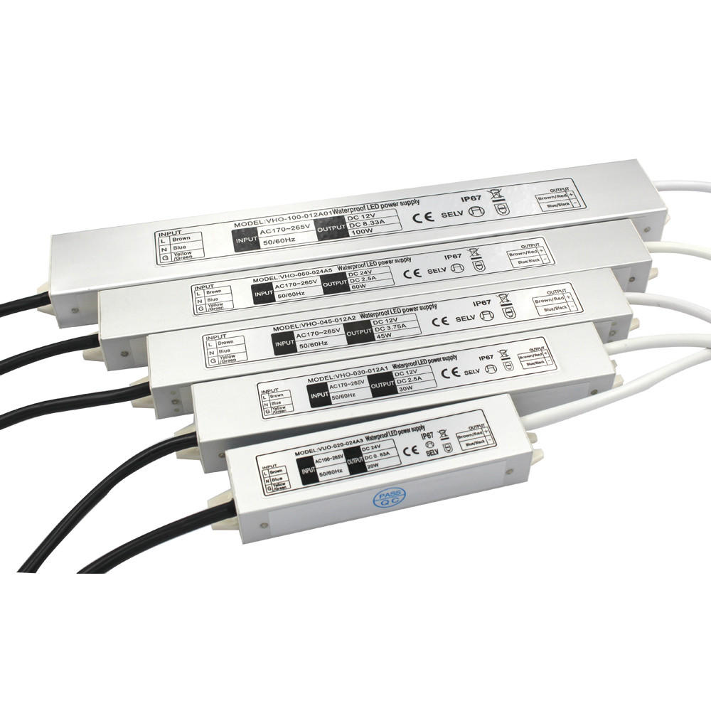 SAA 24V Waterproof Electronic LED Driver 20W Slim Design Power Supply