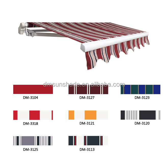 Outdoor Balcony Sunshade Strong Motorized Open Retractable Awnings