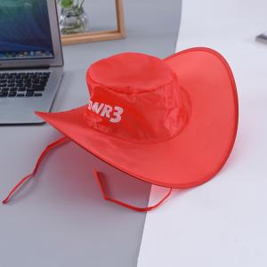 China Collapsible Cowboy Hat Foldable Nylon Bucket Hats Summer Promotional Item wholesale