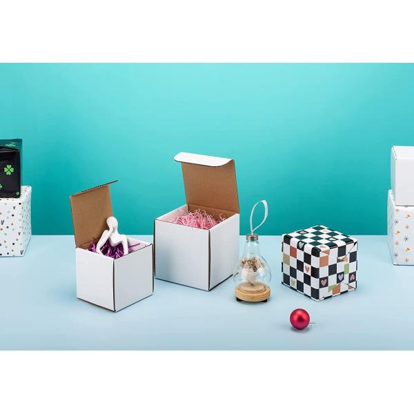 4x4x4 Custom Kraft Mailers White Indestructo Shipping Boxes For Small Business