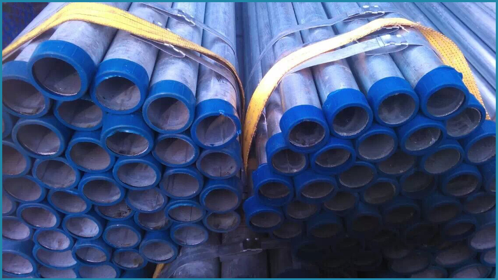 hot dip galvanized steel pipe threaded on both ends