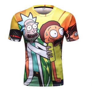 China OEM Pattern Short Sleeve Tee Shirt , Anti pilling Anime Short Sleeve Shirt wholesale