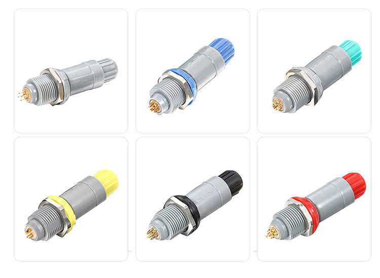 SRD.PAG 1P 2 Pin Circular Plastic Connector Quick Push Pull Straight Plug Connector