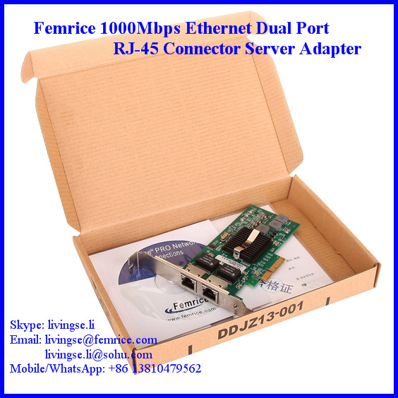 1.25Gbps/10km Gigabit Server Ethernet Network Card, RJ-45 Copper Cable 10002ET