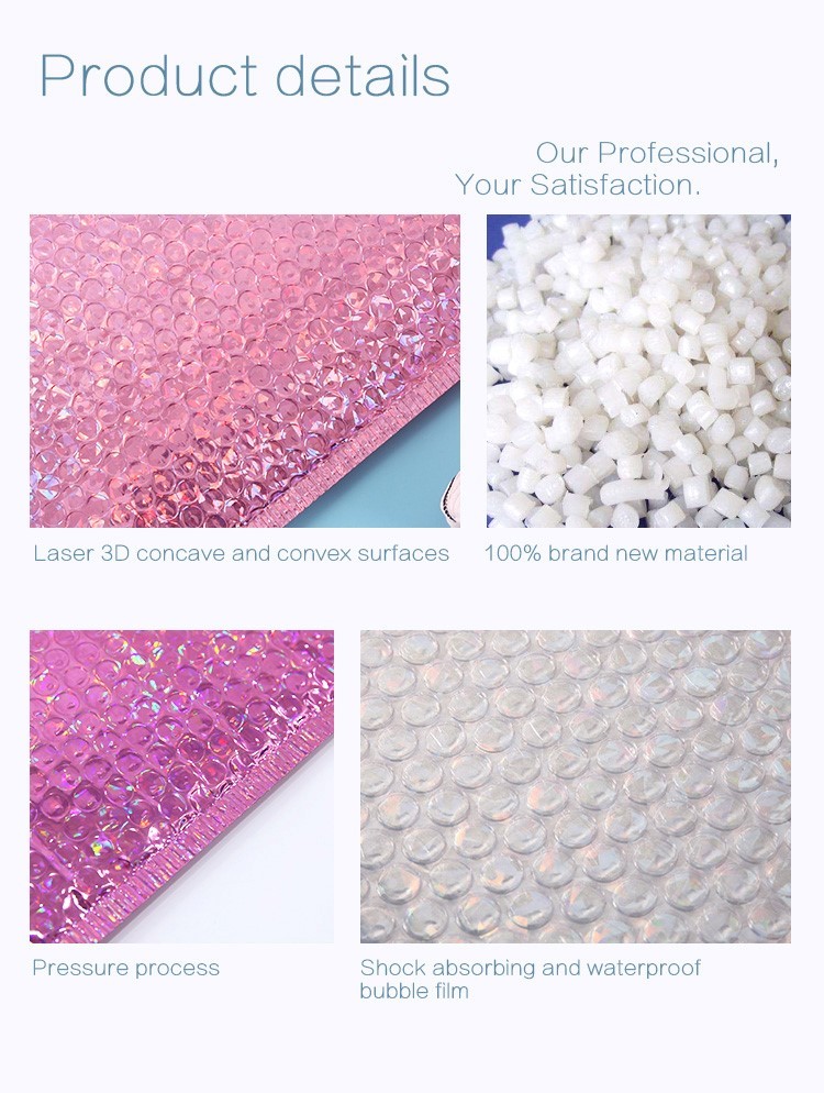 Disposable 4C Printing White Poly Bubble Mailers 6x10'' Eco Friendly