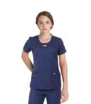 180 GSM V Neck Short Sleeve Spandex Hollow Carved Nurses Medical Uniform