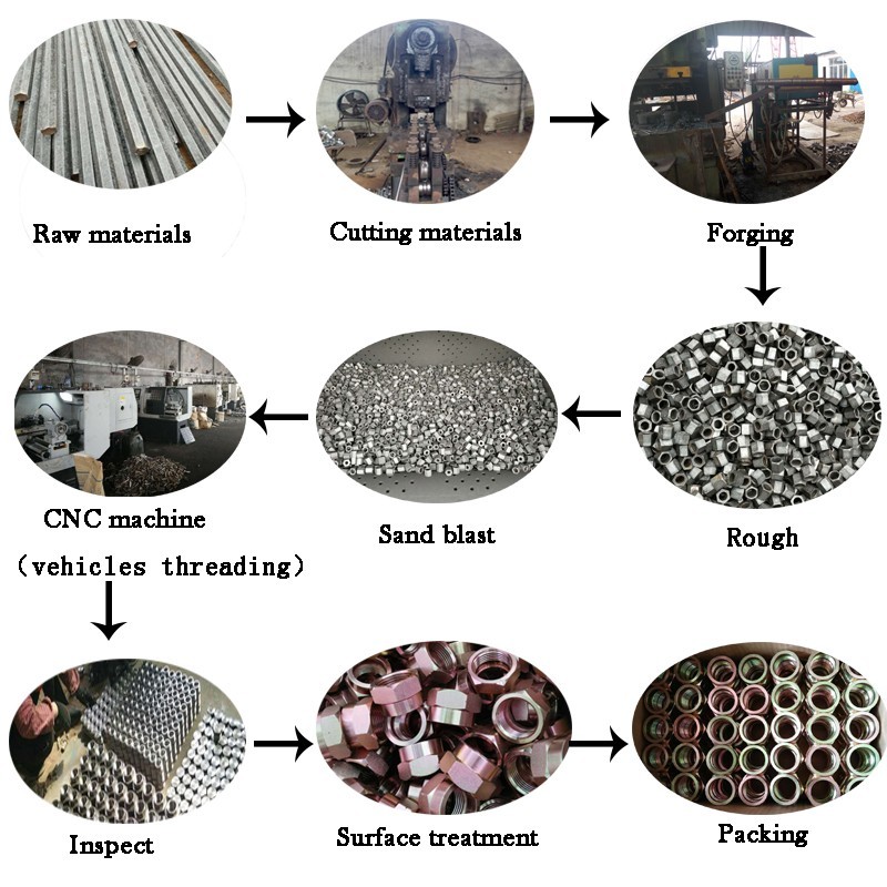 GB Carbon Steel Forged JIC Hydraulic Hose End Fittings