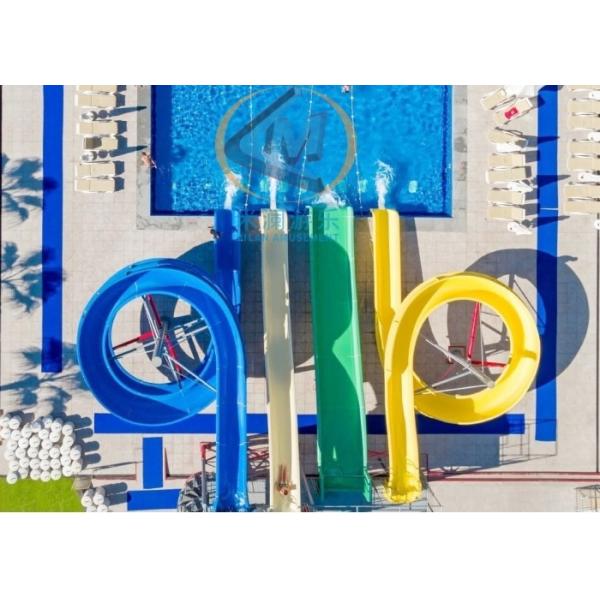 Aquatic Safe Fiberglass Pool Slide With Hot Dipped Galvanized Material