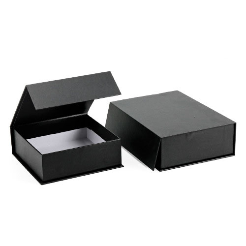 Gravnre Printing Custom Luxury Foldable Cardboard Paper Magnetic Folding Black Color Gift Packaging Paper Box