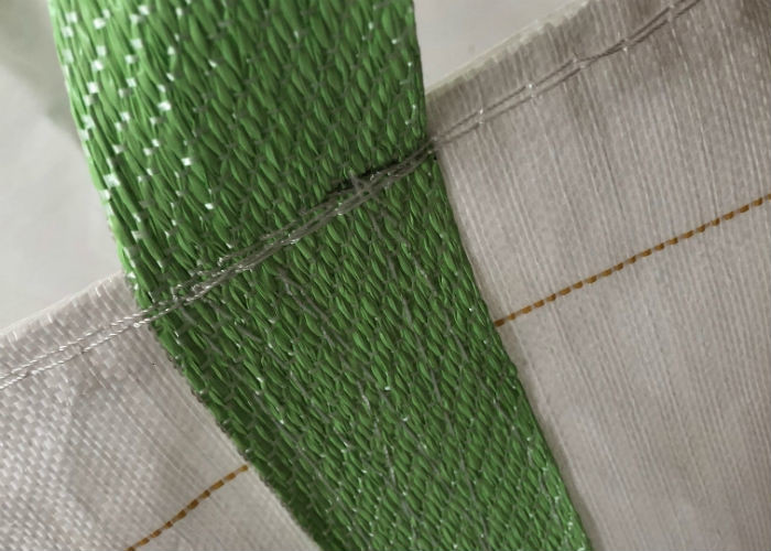 Green Lifting 1 Ton Storage Bags , Large Reinforce Woven Jumbo Bags