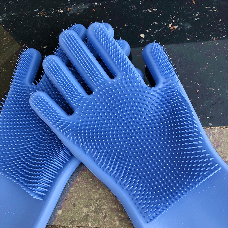 2018 high quality durable soft best seller in amazon accessory kitchen household silicone washing rubber gloves