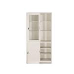 Waterproof Knock Down Sliding Glass Door Metal Display Cabinet