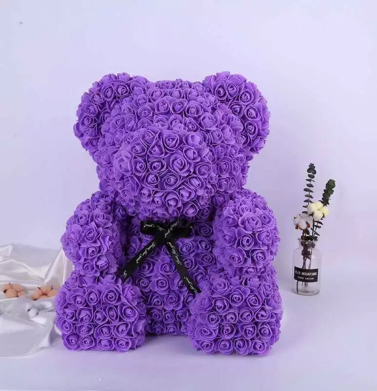 Teddy Bear with Heart Soap Roses Bear Roses Teddy Bear Christmas day gift
