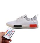 IR Remote Control Led Light Up Sneakers , Celebrations Mens Light Up Shoes