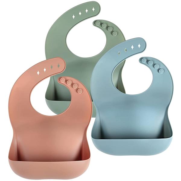 Bacteria Resistant Packaging Customized Silicone Baby Feeding Pinny Safe In