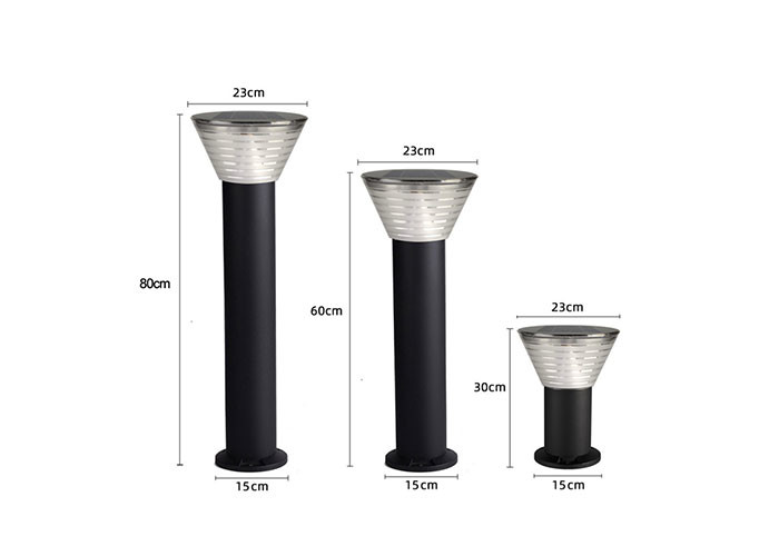 300mm 600mm 800mm Waterproof Solar Garden Lights 18h IP65 Solar Powered Lawn Lights