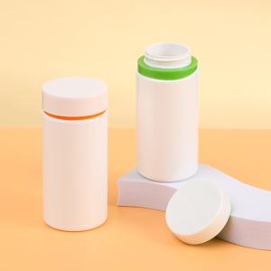 China White Vitamin Pill Bottle Funnel Design Pet Plastic Packaging wholesale