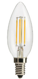 LED Filament 3w candle 300 lumen Indoor lighting bright European royal family