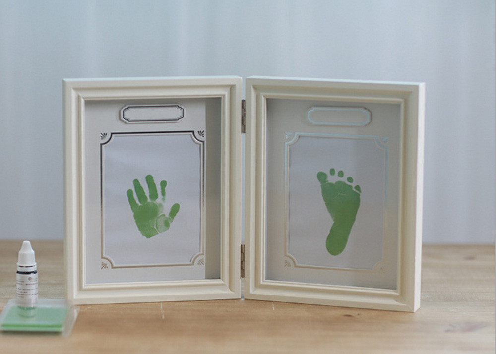 Colorful Unique Baby Handprint Kit Home Decoration Footprint Photo Frame For Newborn