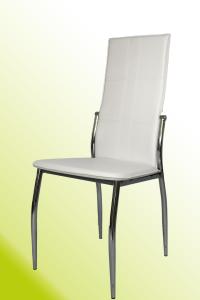 China Fashionable Modern Style Pu Leather Dining Chairs With Chrome Leg wholesale