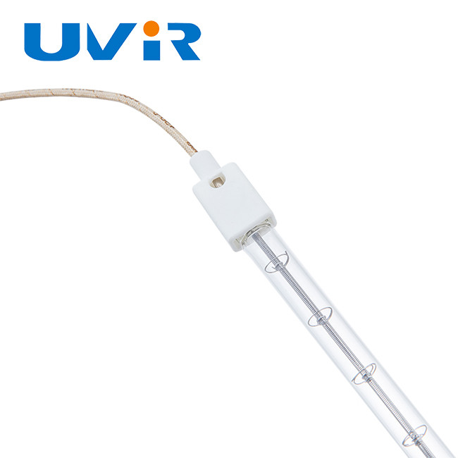 Transparent IR Halogen Lamps , 5000h Cylindrical Infrared Heating Tube