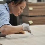 Grade E1 / E0 / P1 / P2 Natural Sapele Pommele Veneer 2745mm Lengthened For