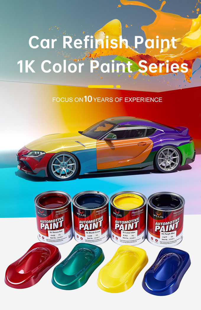 Blue Fast Drying Solid White 1K Base Auto Refinish Paint Metallic Blue Car Paint 	Spray Primer Metallic Auto Paint Color 0