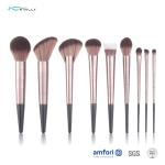 OEM Long Ferrule 9 Piece Makeup Brush Set For Eye Shadow
