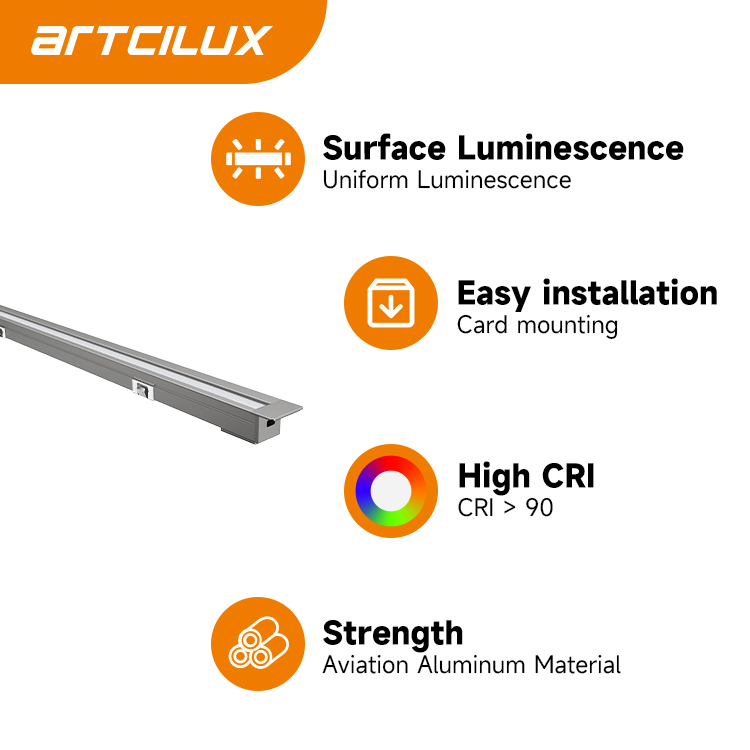 Indoor Aluminum Profile LED Light Switchable Pole Directions A2Q0L
