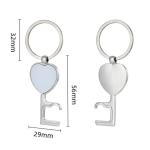 Sublimation Blanks Metal Bottle Opener Keychain Customized Sublimation Items