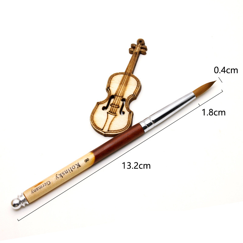Classical Design Kolinsky Acrylic Nail Brush Art With 9 Different Sizes