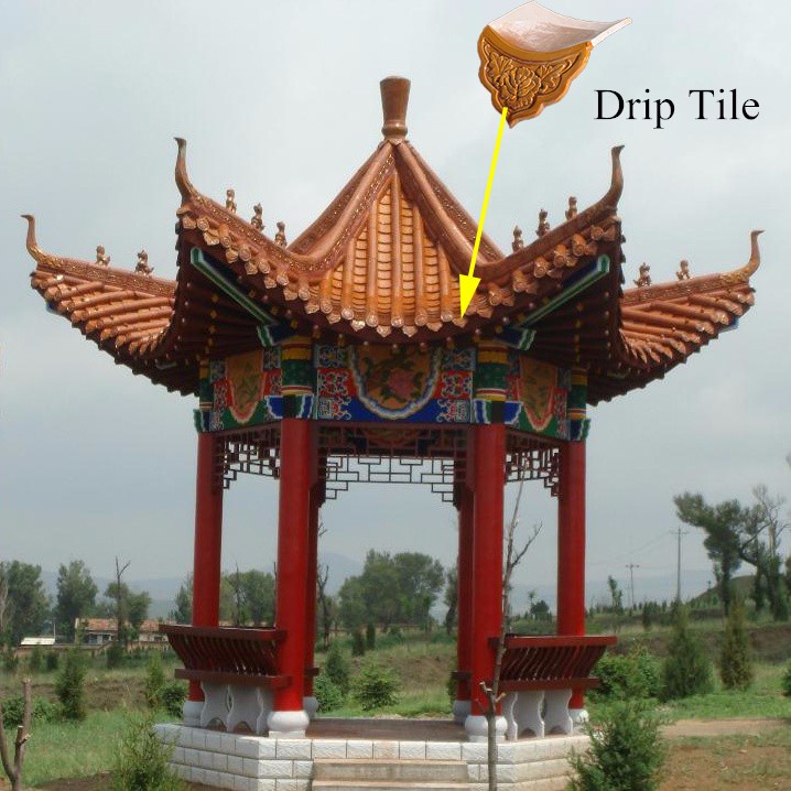 Asia style pavilion traditional China glazed roofing tile