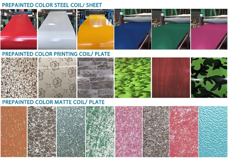 Corrugated GI PPGI Colour Coated Sheet Galvanized Steel 50 Microns Zn/Az