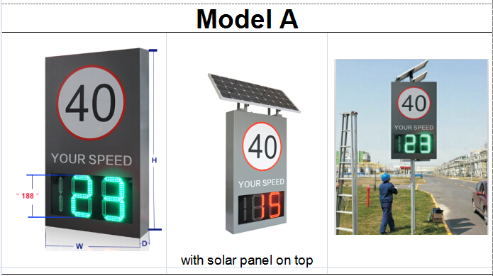 12 Inch Or 13.4 Inch Digit Led Vms Board Radar Speed Limit Signs P10 Pixel Pitch