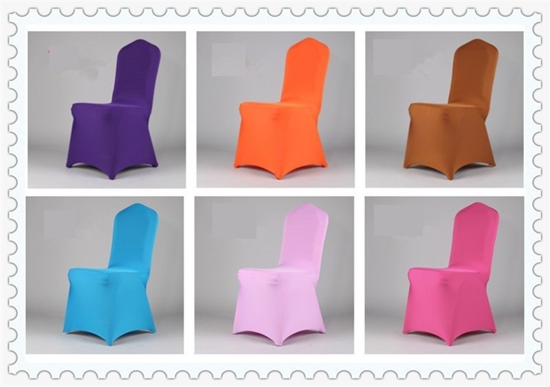2019 Coloured Universal Spandex Lycra Banquet Chair Cover Stretch Elastic for Wedding Party decoration