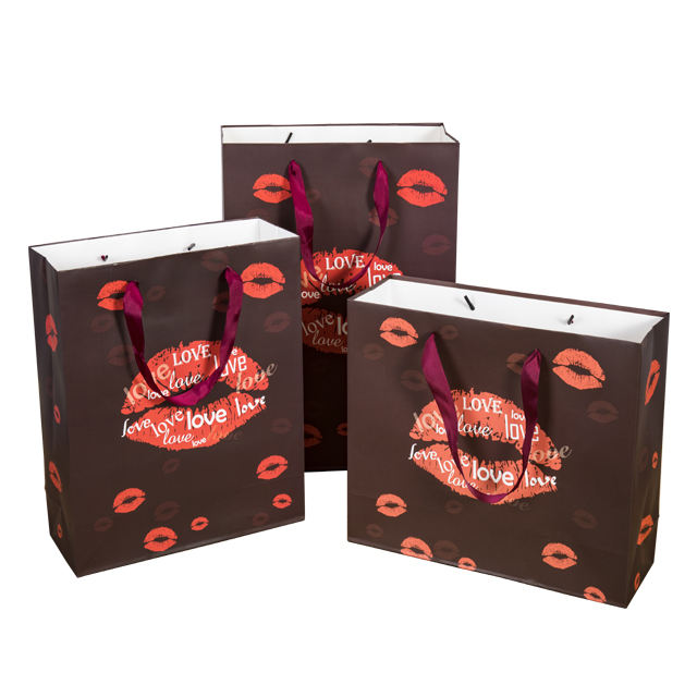 Customized Luxury Fancy Craft Gift Paper Bag with Logo Print and Gravure Printing Surface