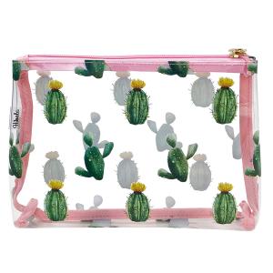 China See Through Cactus Print PVC Travel Packing Bag wholesale
