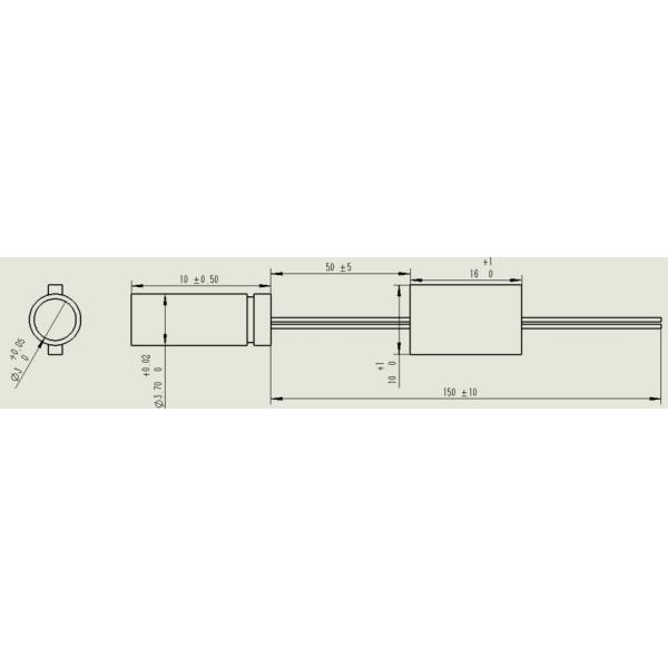 3.7mm Mini Laser Module for Construction Works 532nm/545nm Wide Temperature Beam Mode