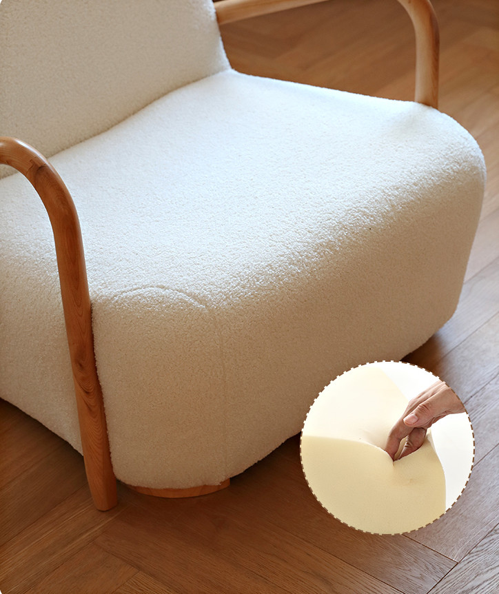 870*660mm Teddy Lounge Fabric Leisure Chair 36cm Scientific Sitting Height