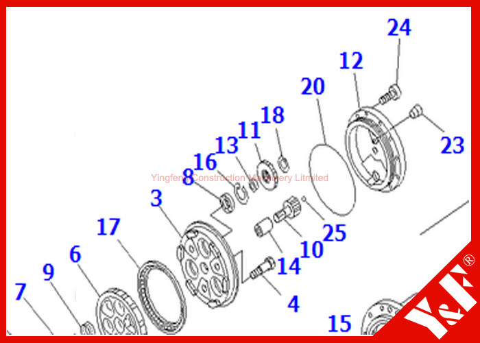 PC300 - 8 702-21-57600 Komatsu Excavator Parts Pilot Valve For PC200 - 8