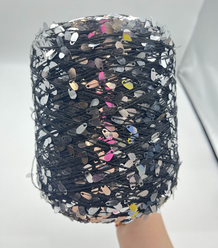 Sequin Yarn For Hand Knitting And Melon Seed or Drop