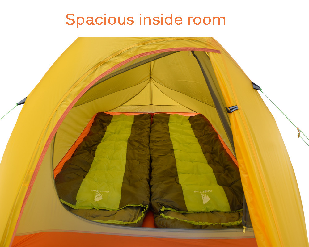 2 Men 3-4 Season 4 Lbs 20D Lightweight Waterproof Dome Backpacking Tent For Camping Hiking Climbing Travel