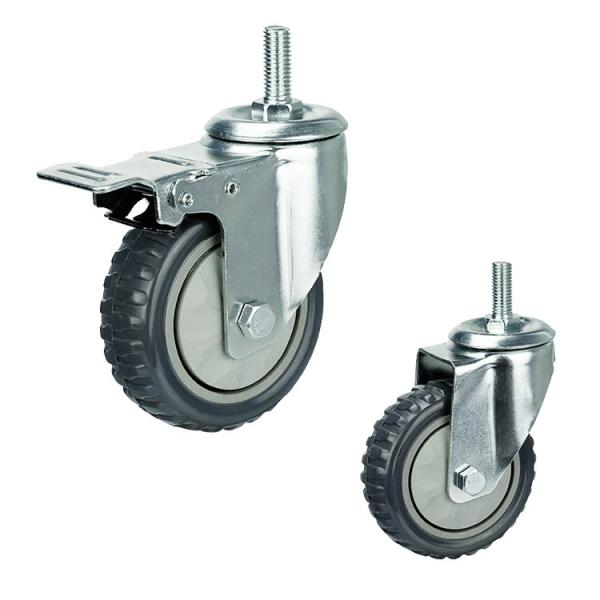 80KG Loading 125mm Medium Duty Casters With Dust Cover