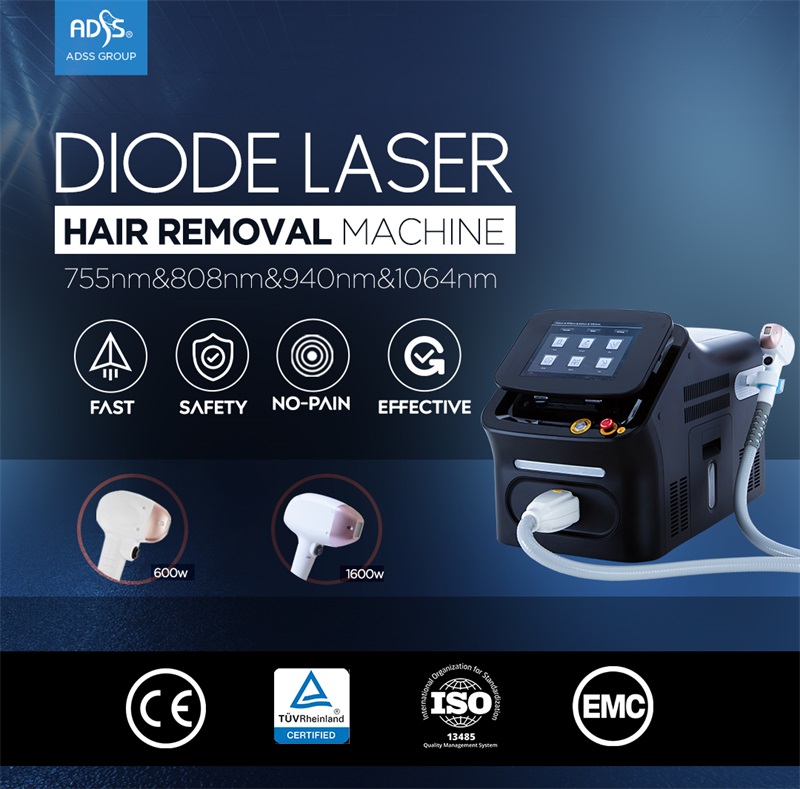 3 Wavelength Portable Diode Laser Machine For Hair Removal Support Multiple Languages