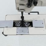 Unison feed double needle sewing machine for car seat sofa