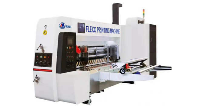 Carton Box Four Color Carton Flexographic Printing Machine With Die Cutting